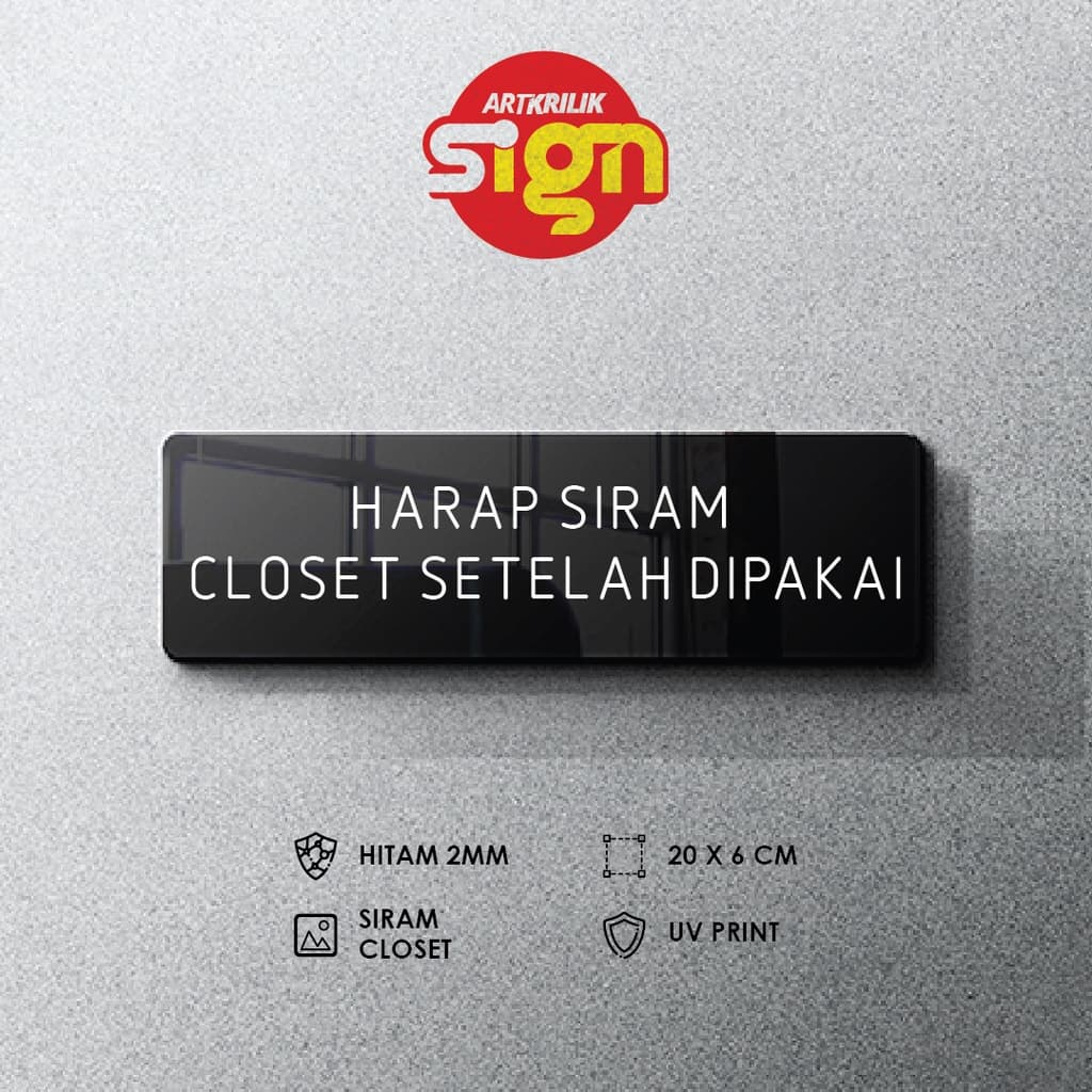 Review Sign Toilet Akrilik: Solusi Elegan Anti Lupa Siram