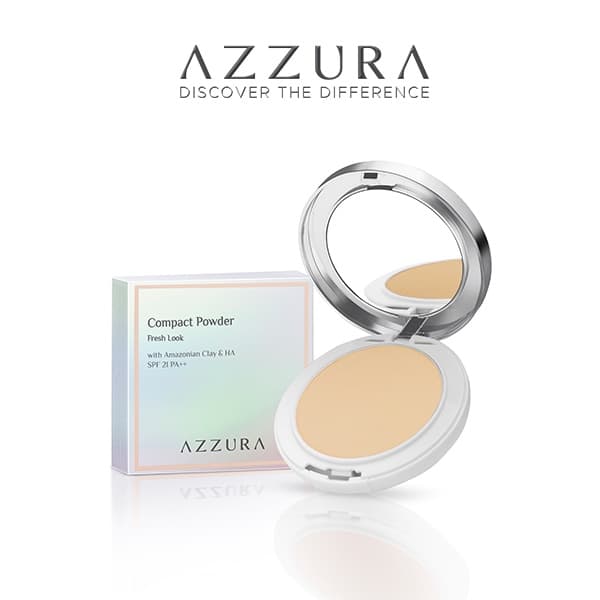 Review AZZURA Compact Powder: Wajah Bebas Kilap Seharian?