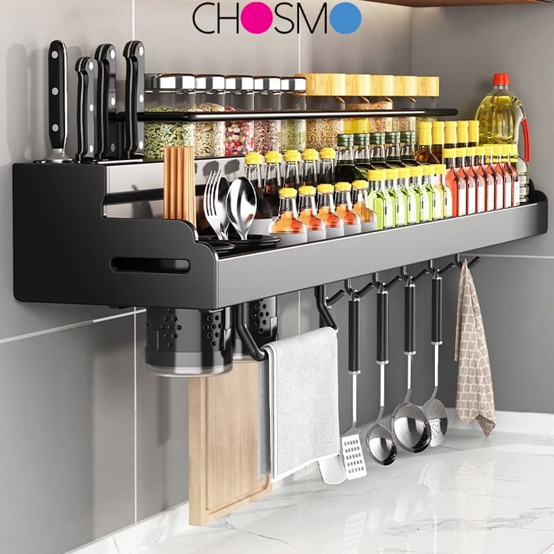 Rak Bumbu Dapur Dinding Multifungsi: Solusi Dapur Rapi & Estetik!