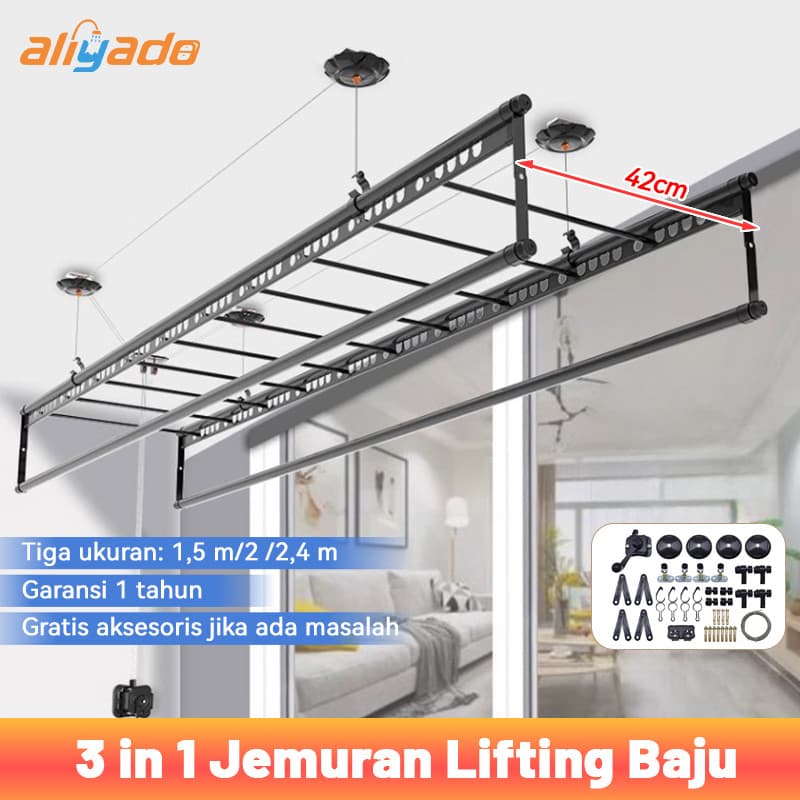 Aliyado Jemuran Baju Gantung Lifting: Solusi Jemur Hemat Ruang