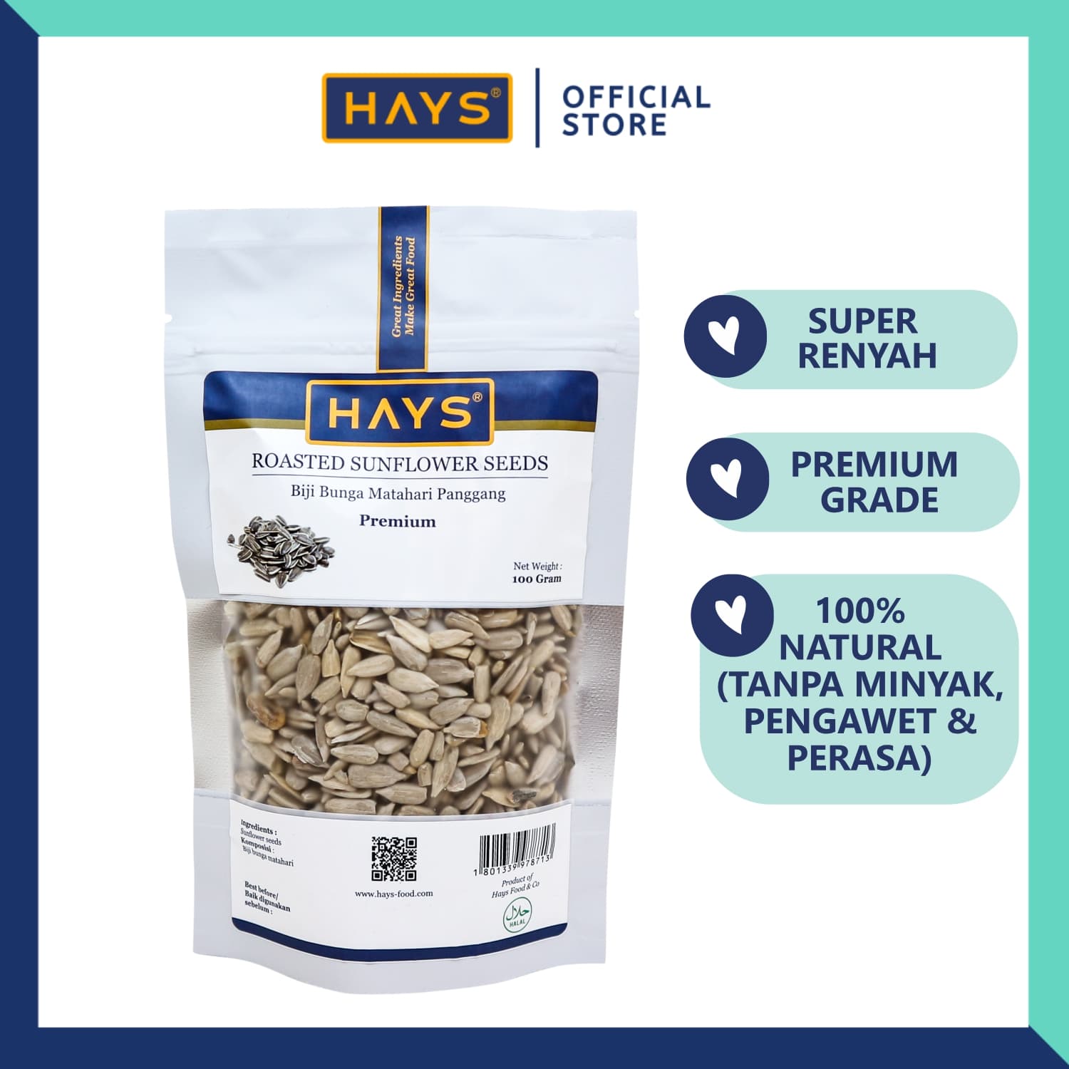 Kuaci HAYS: Biji Bunga Matahari Panggang yang Bikin Nagih!