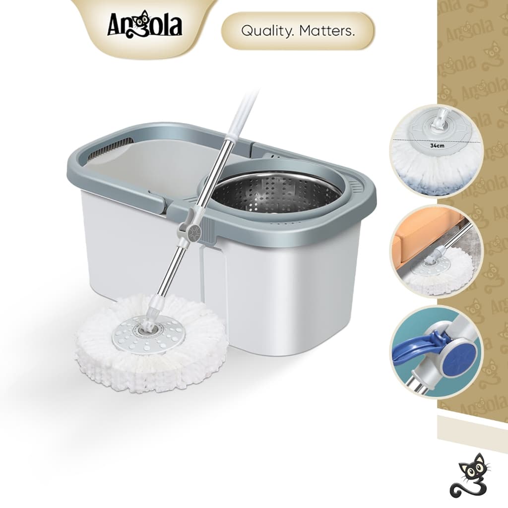 Review ANGOLA Spin Mop D04: Pel Otomatis Bikin Ngepel Gampang!