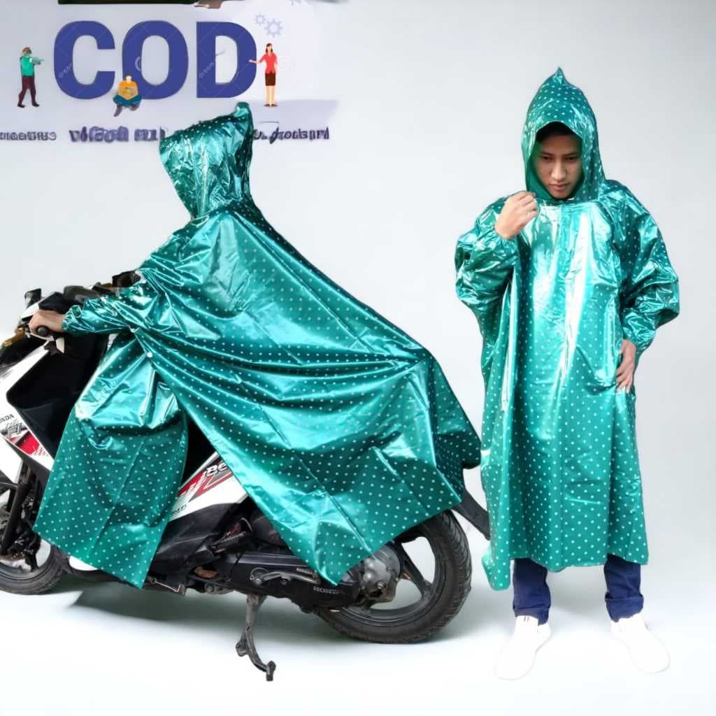Jas Hujan Polkadot PVC Jumbo: Review Anti Basah!