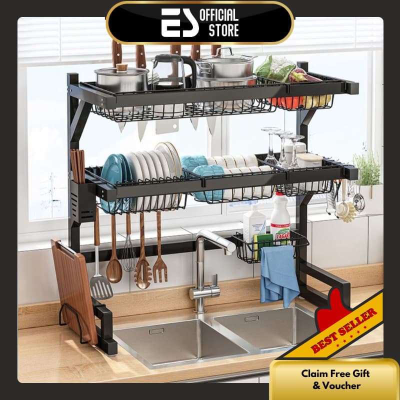 Review ES Rak Piring Wastafel: Solusi Dapur Sempit Jadi Luas