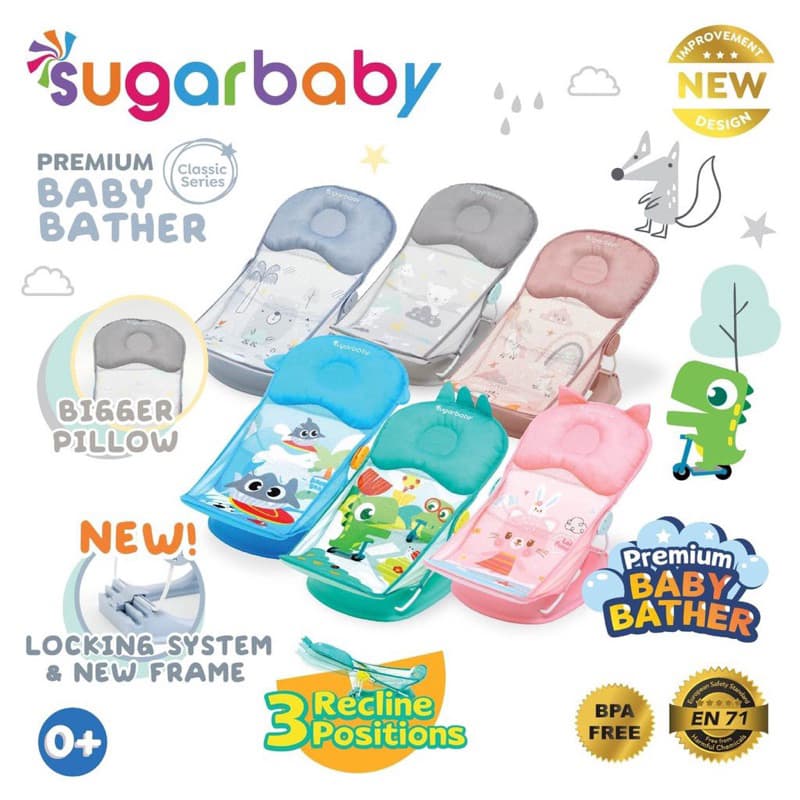 Sugar Baby Premium Baby Bather: Mandi Bayi Jadi Lebih Santai & Aman!
