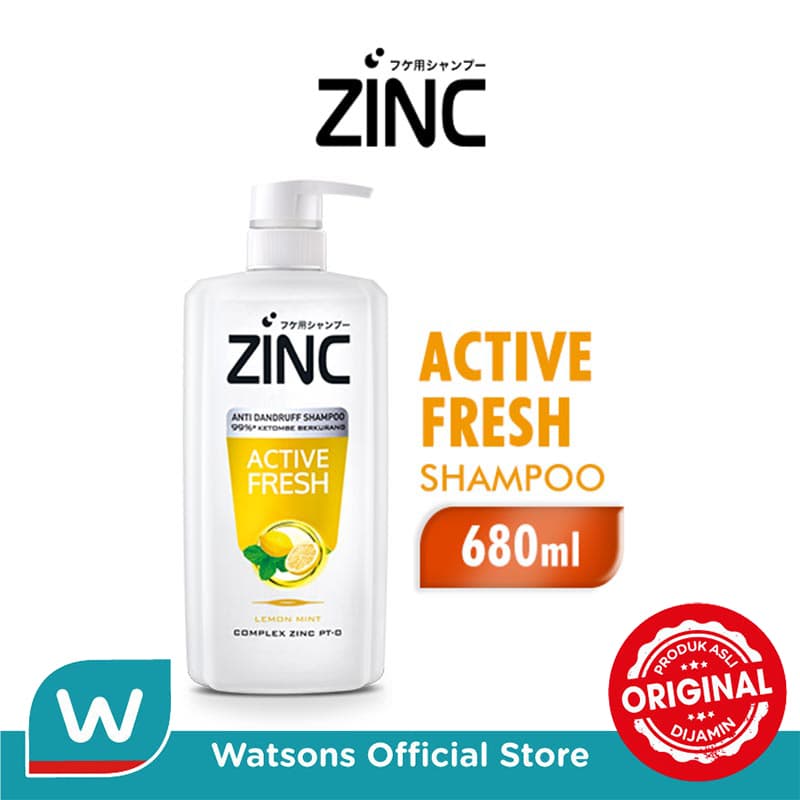 Review Zinc Shampoo Active Fresh: Ketombe Minggat, Kepala Adem