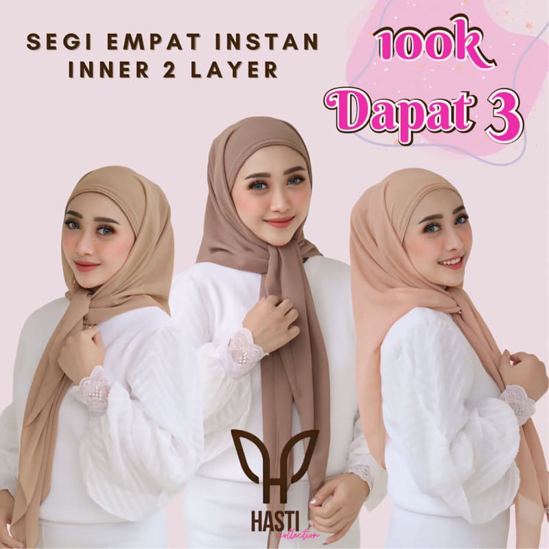 Review Hijab Segi Empat Instan Inner 2in1: Solusi Anti Ribet