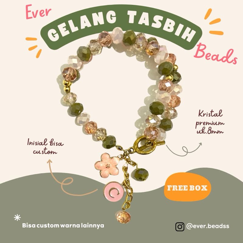 Review Gelang Soft Mix Tasbih 33 Butir: Zikir Tetap Stylish & Aesthetic