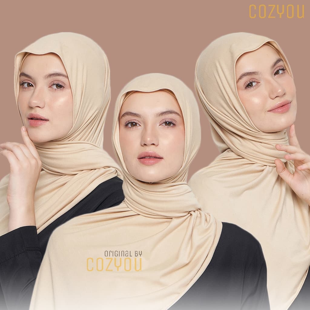Review COZYOU Natalia: Pashmina Kaos Rayon Anti Gerah