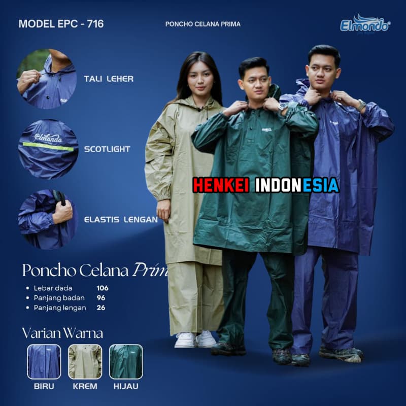 Review Elmondo Prima 716: Jas Hujan Ponco Celana Anti Boncos