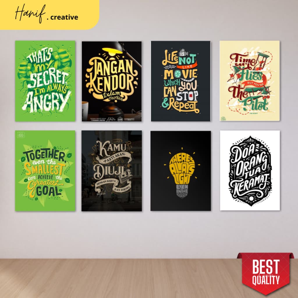 Review Hiasan Dinding Poster Kayu Quotes: Murah & Estetik