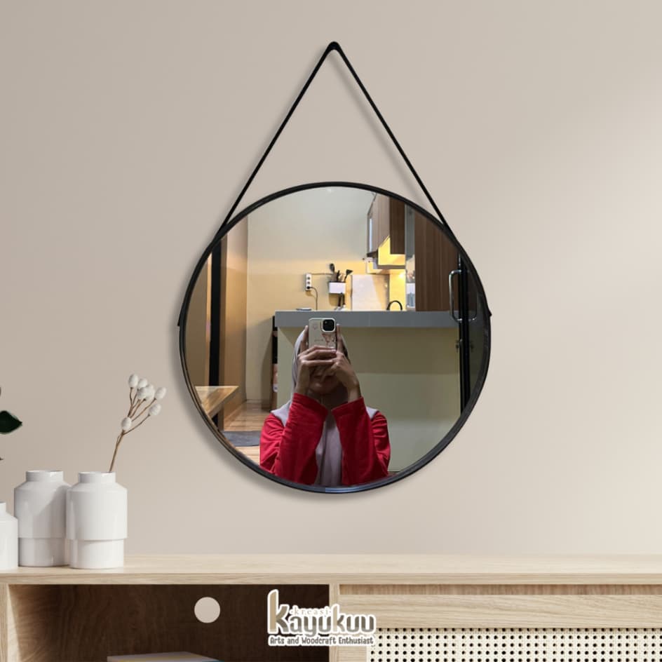 Review Kreasikayukuu Cermin Gantung Bulat: Dekorasi Estetik Rumahmu