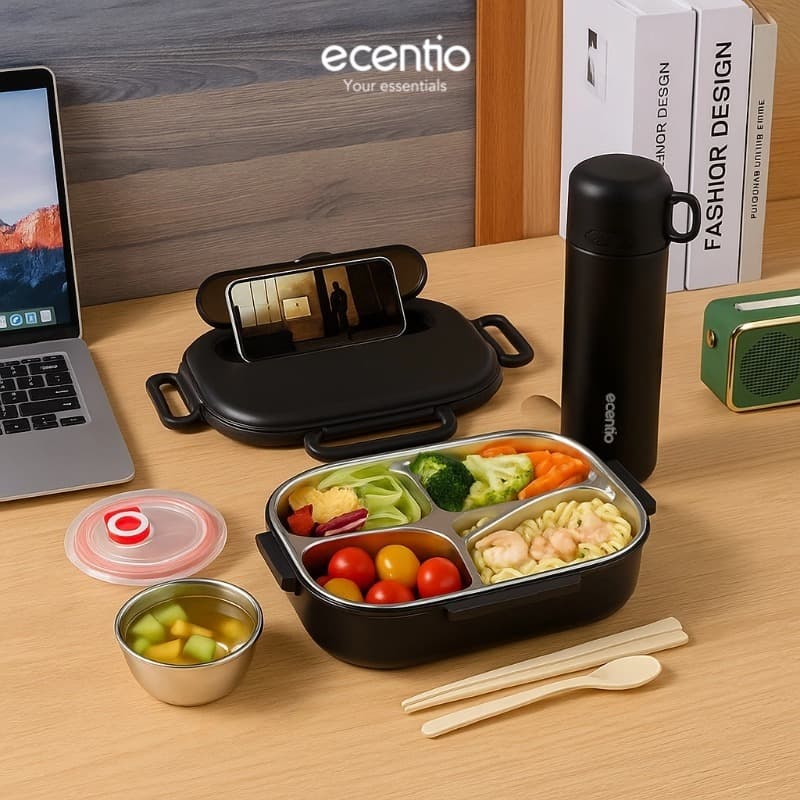 Review Ecentio Lunch Box Stainless: Solusi Bekal Anti Ribet