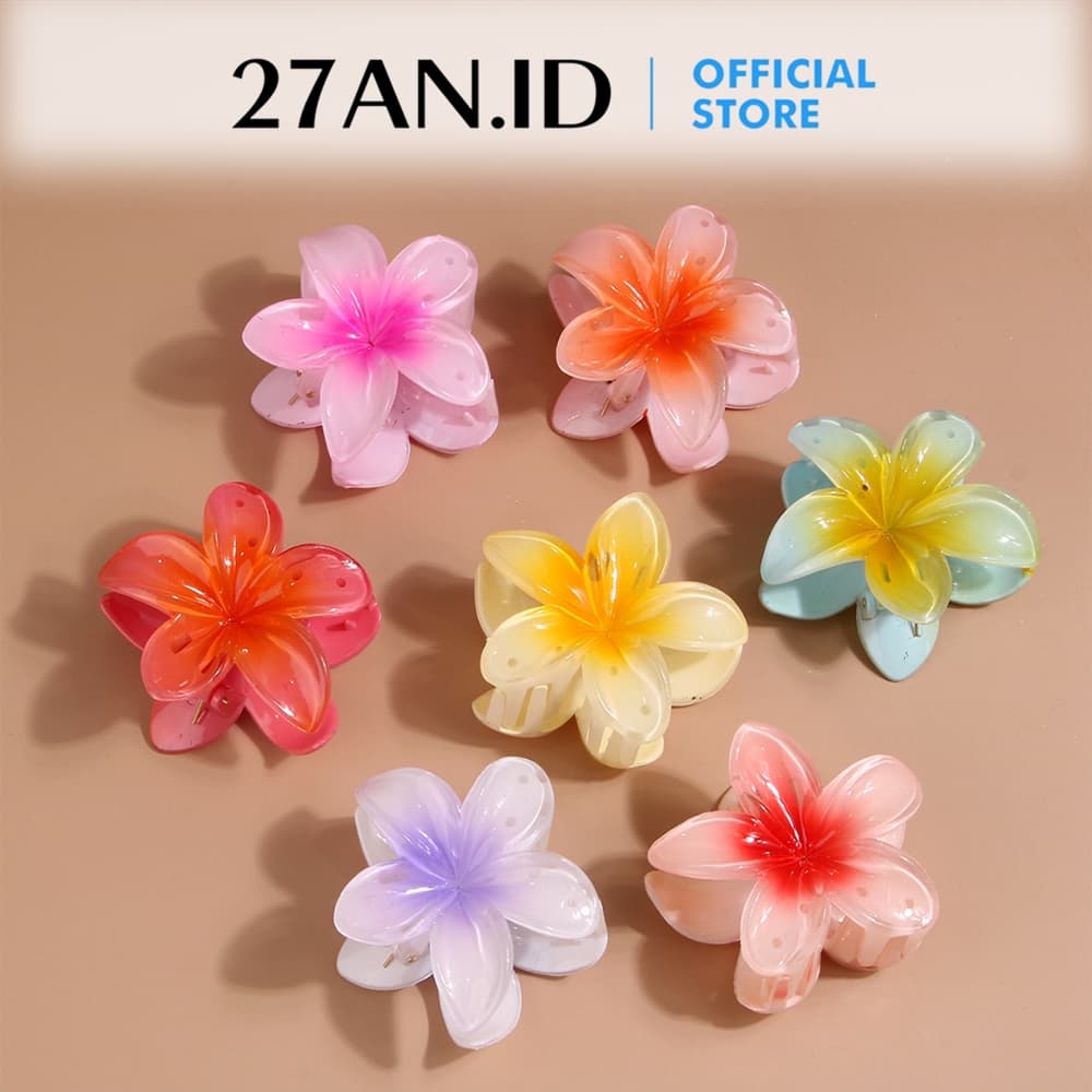 Jepit Rambut Bunga Kamboja Akrilik H652: Gaya Korea On Point!