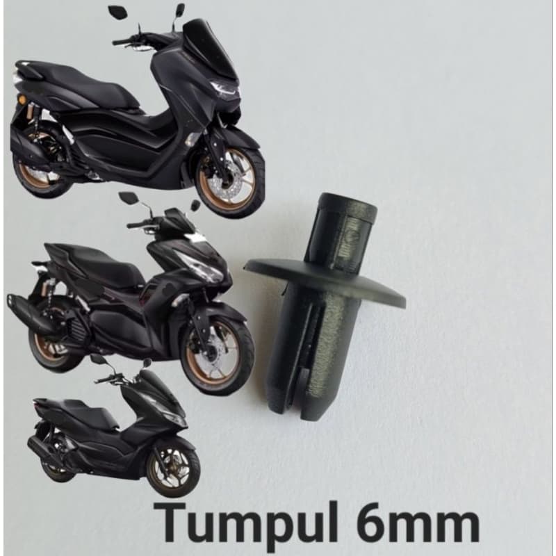 Kancing Klip Body Rivet Plastik 6mm Universal Motor