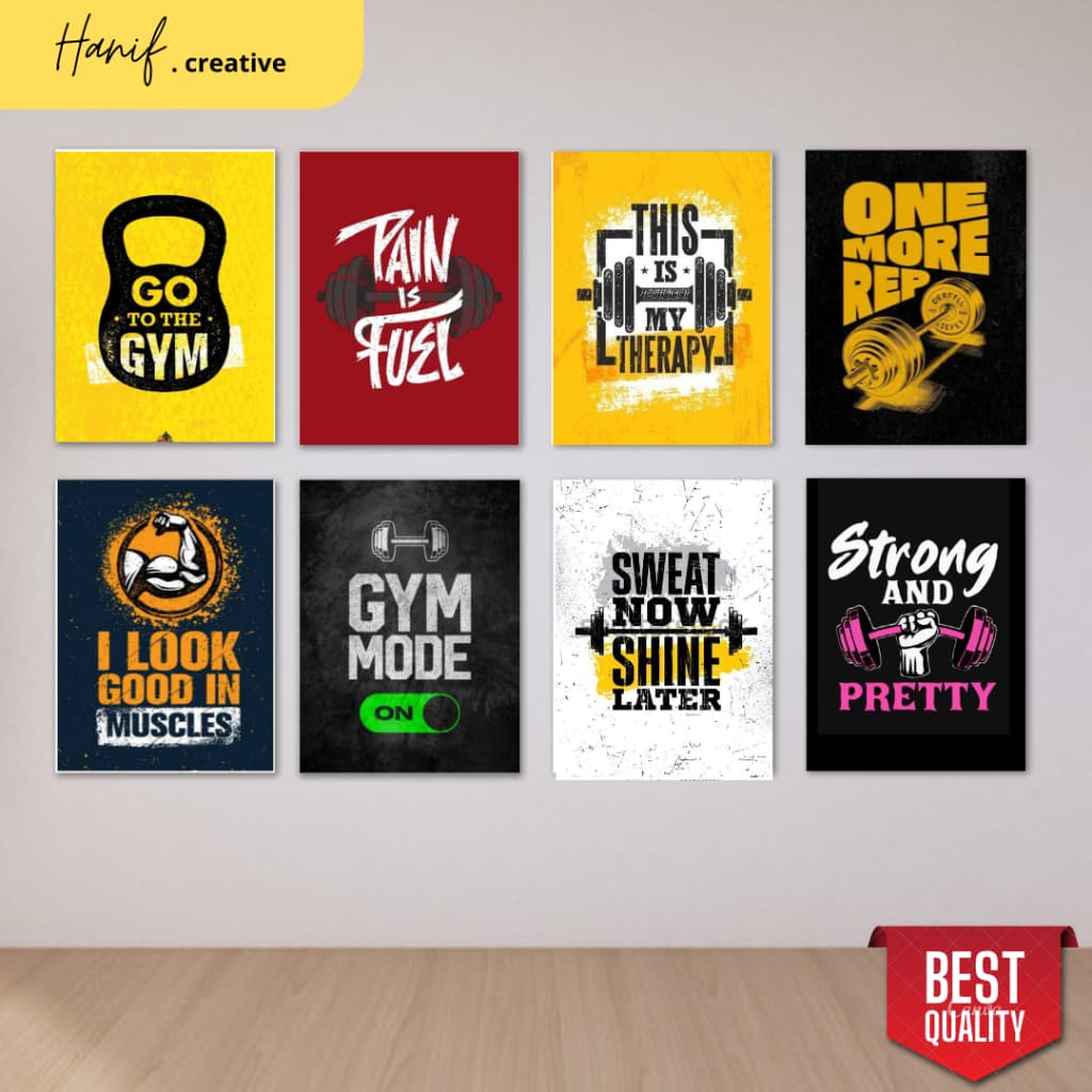 Review Poster Gym Motivated: Hiasan Dinding MDF Bikin Semangat