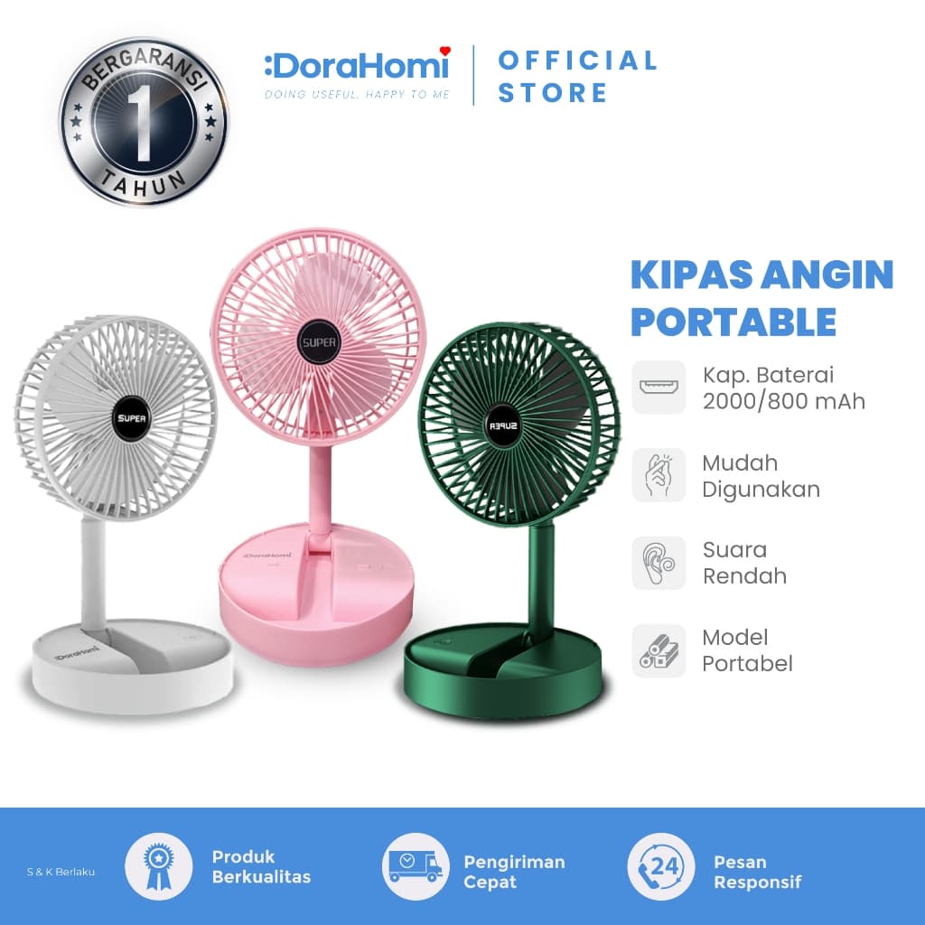 Review Dorahomi: Kipas Angin Meja Lipat, Sejuknya Praktis!