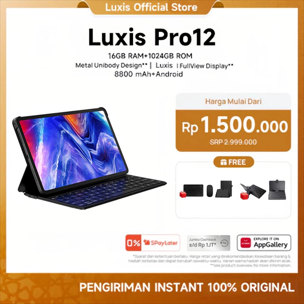 Review Luxis Pro12: Tablet Murah Layar Jumbo & Bonus Melimpah