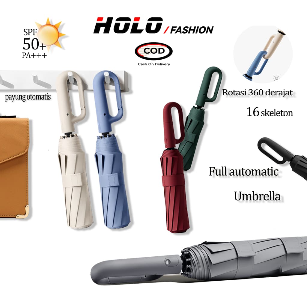 Review HOLO Payung Otomatis: Anti Hujan & Panas, Praktis!