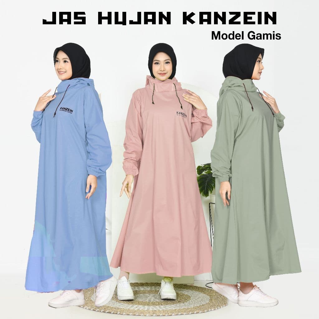 Jas Hujan Gamis Muslimah: Tetap Syar'i & Anti Rembes!