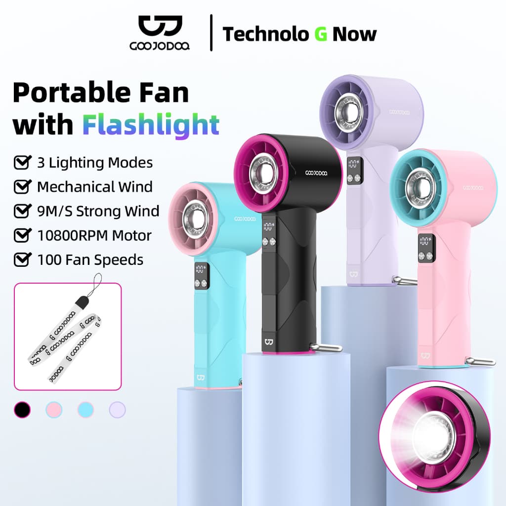 GOOJODOQ 4000mAh Turbo Fan: Kipas Portable Super Kencang!