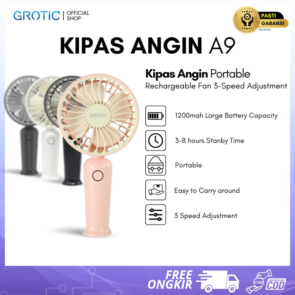 Review GROTIC A9: Kipas Mini Penyelamat Gerah Harga Kaki Lima