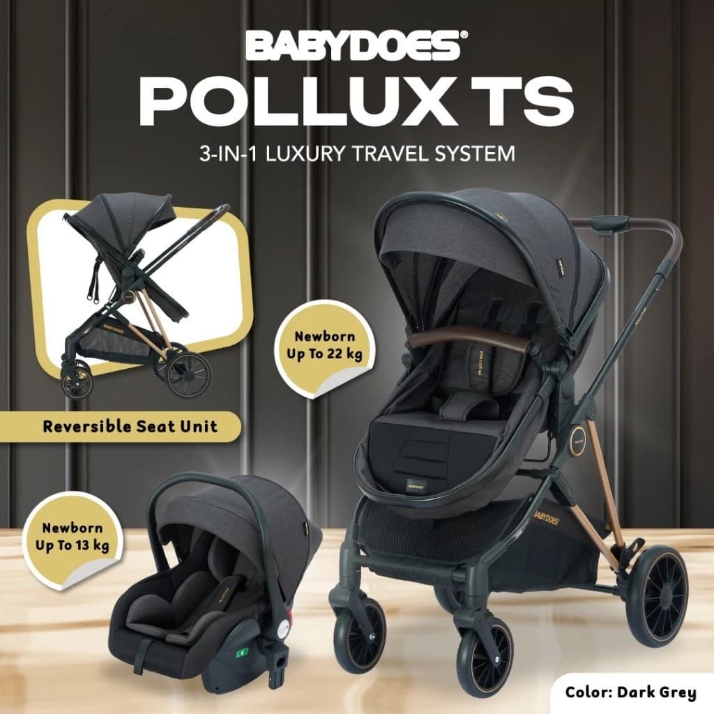 Babydoes Driver+ Travel System: Stroller & Carseat Praktis untuk Si Kecil