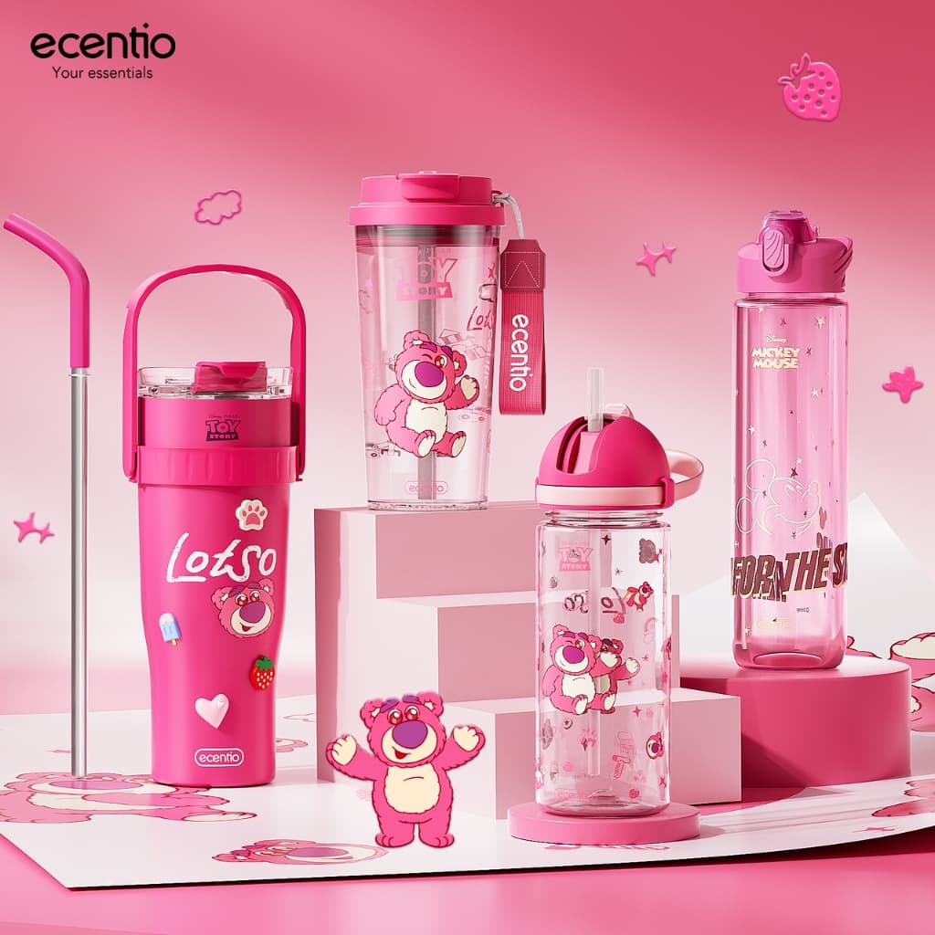 Review ecentio Disney Lotso Tumbler 1.2L: Botol Minum Gemoy Anti Haus!