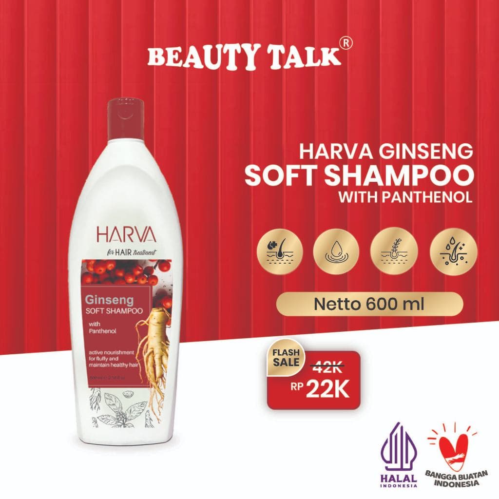 Review HARVA Shampoo Soft & Smooth: Solusi Rambut Rontok Hemat 600ML