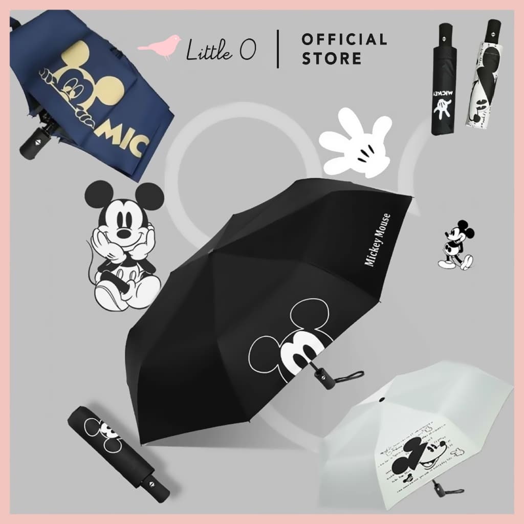Payung LITTLE O Mickey Disney: Anti UV, Otomatis & Stylish!