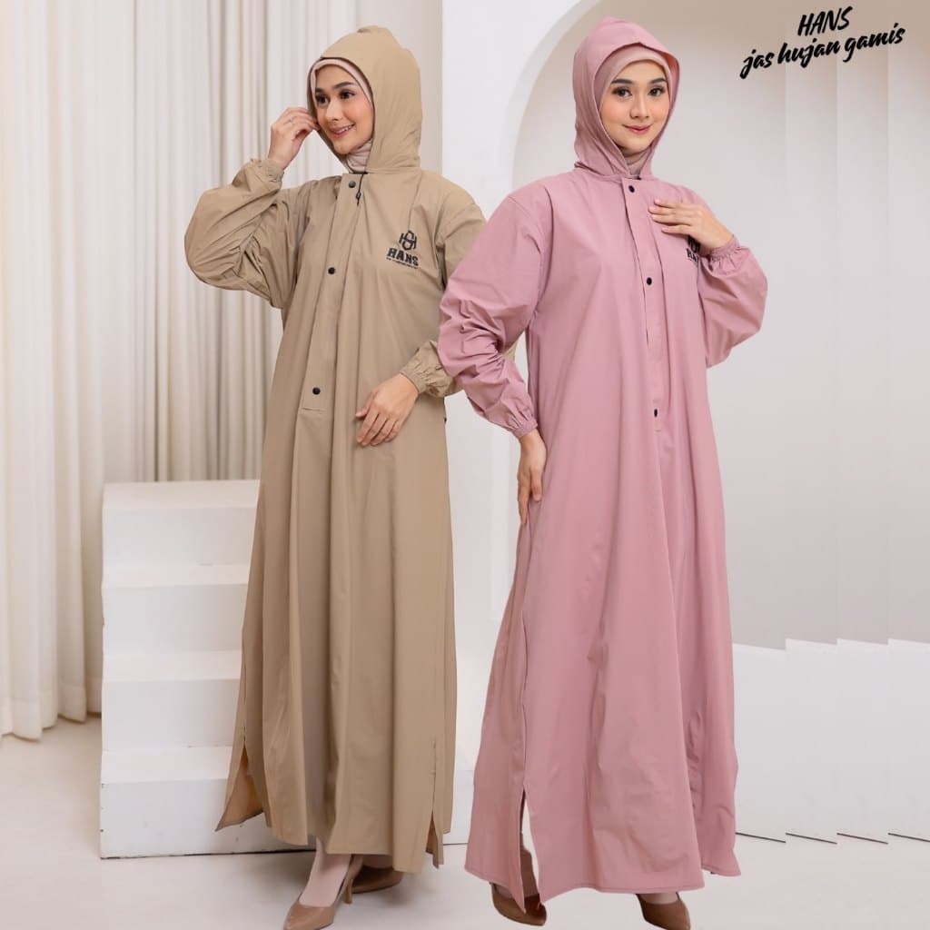 Review Jas Hujan Gamis HANS: Anti Badai & Tetap Syar'i!