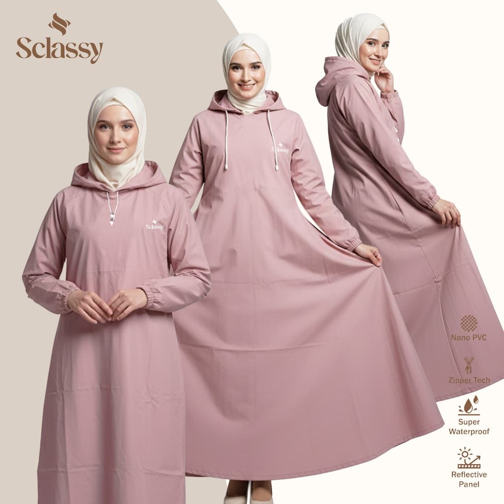 Review SCLASSY: Jas Hujan Wanita Pastel Lucu & Aesthetic!