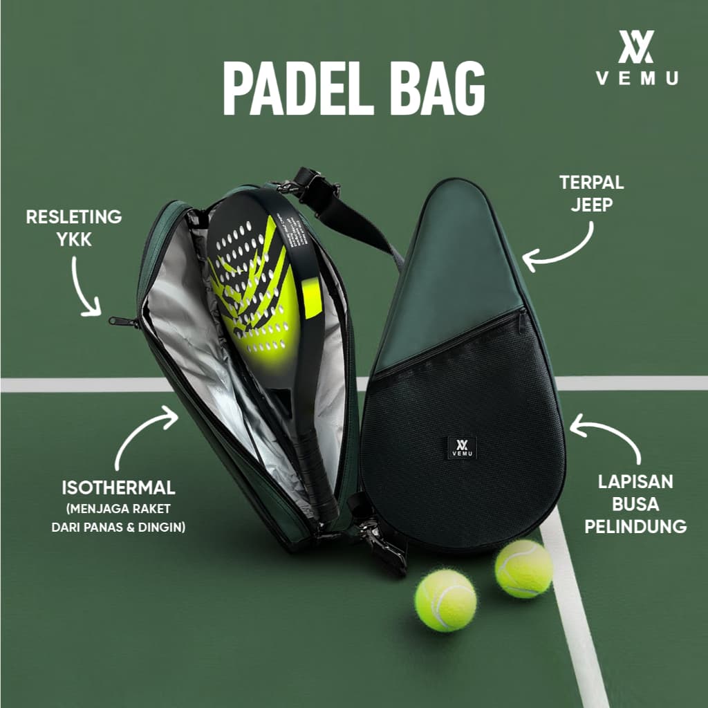 Review Tas Raket Padel VEMU: Simpel, Keren, Gak Ribet!