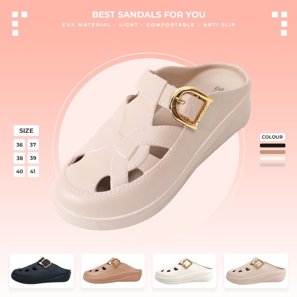 Review Sandal Wanita 2503M: Si Empuk Anti-Slip Andalan Harian