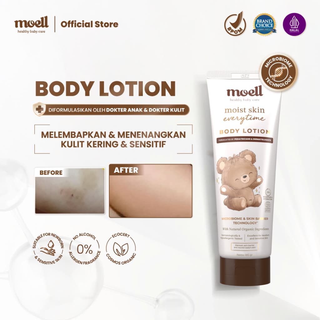 Review Moell Body Lotion: Penyelamat Kulit Bayi Kering & Sensitif?