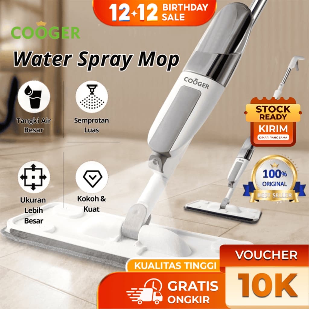 Review COOGER Spray Mop: Solusi Lantai Kinclong Tanpa Encok