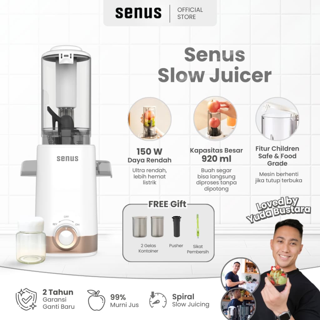 Review Senus Slow Juicer: Jus Sehat, Ampas Minggat, Tetangga Tenang