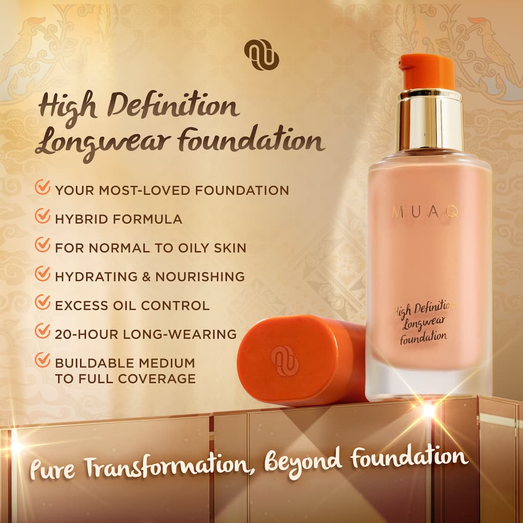 Review MUAQ HD Longwear Foundation: Flawless Seharian?