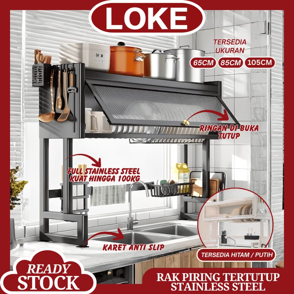Review LOKE Rak Piring Wastafel: Solusi Dapur Rapi Anti Becek