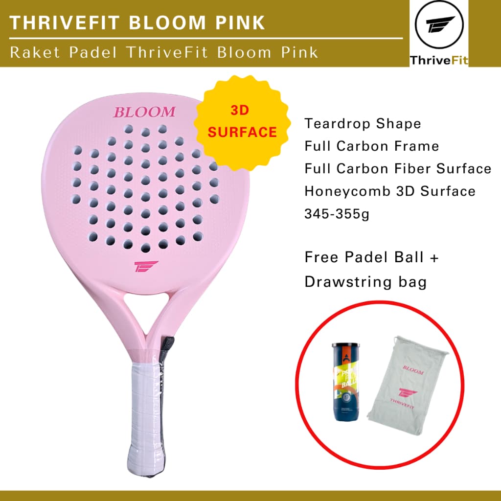 Review THRIVEFIT Bloom: Raket Padel Elegan & Berperforma Maksimal