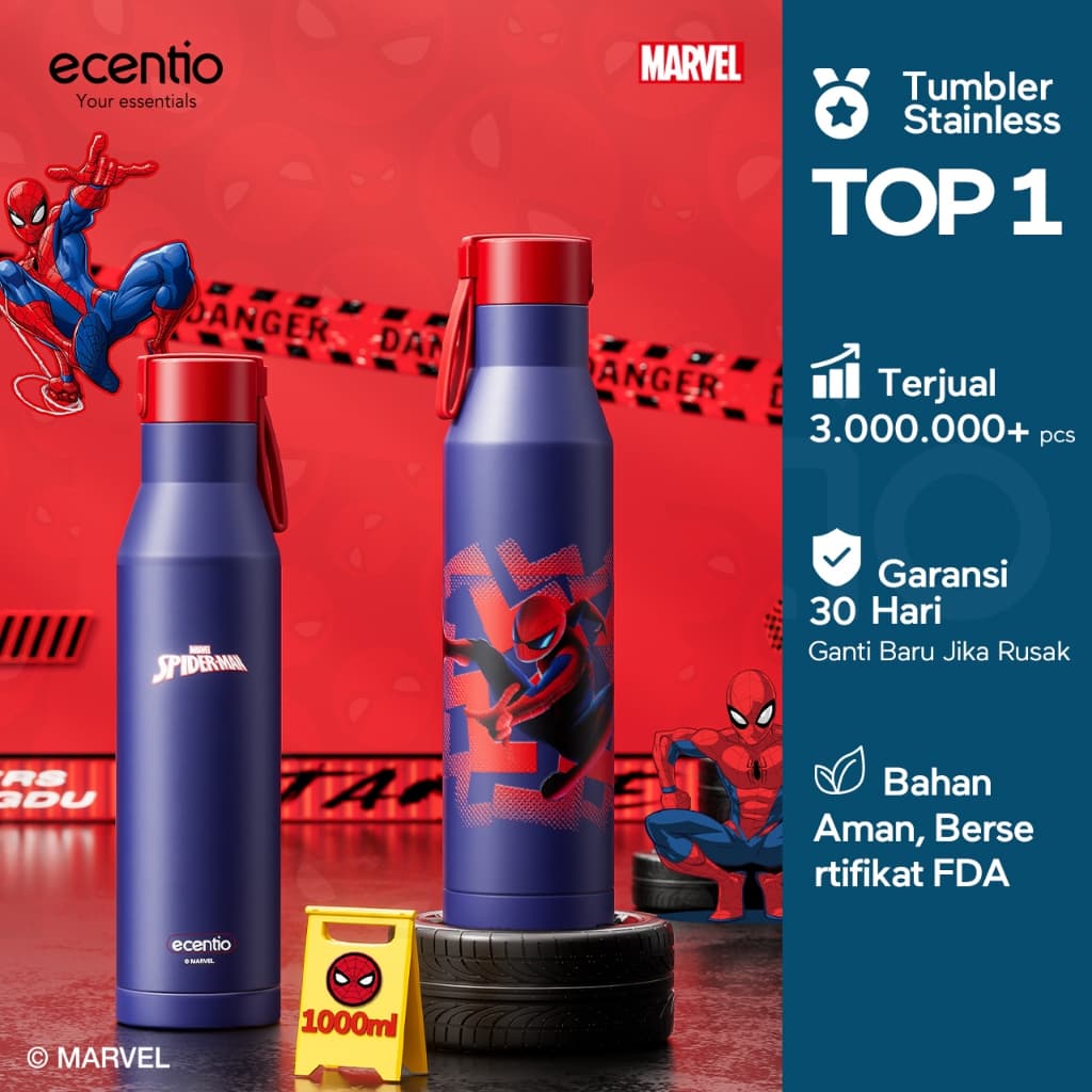 Review Ecentio Disney Spider-Man Tumbler: Keren & Tahan Lama!