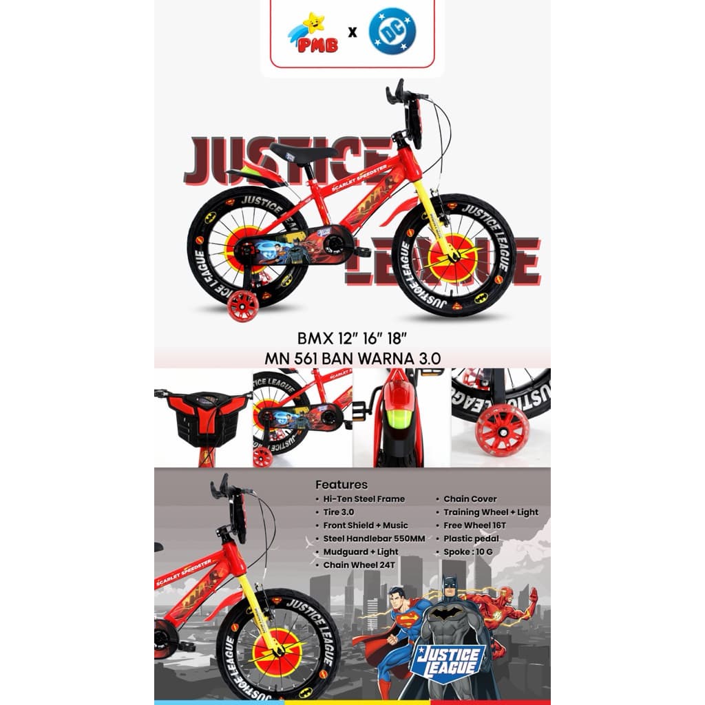 Review Sepeda Anak BMX PMB MN 561 Justice League: Siap Beraksi!