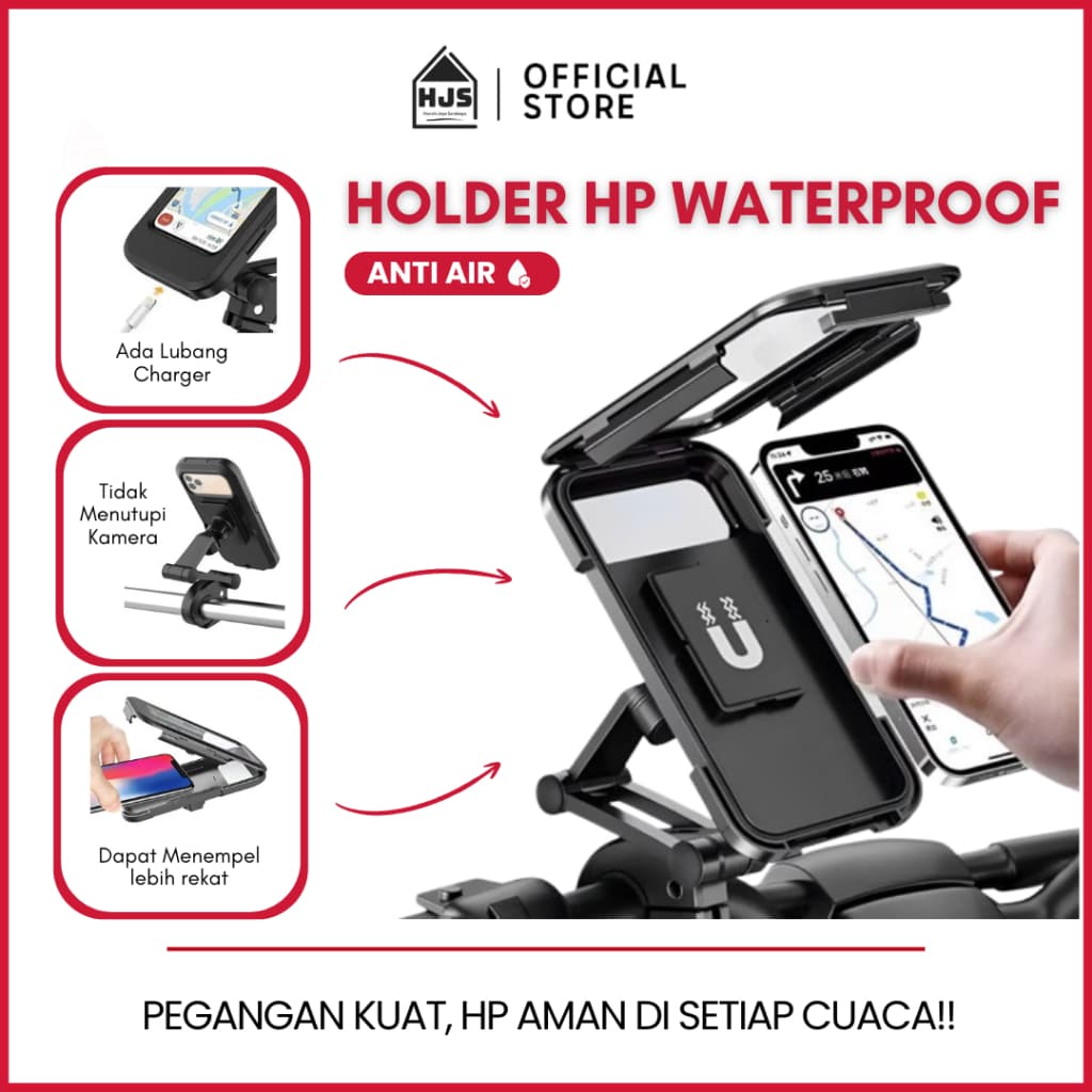 Holder HP Motor Waterproof: Aman, Kokoh, Anti Badai di Jalan!