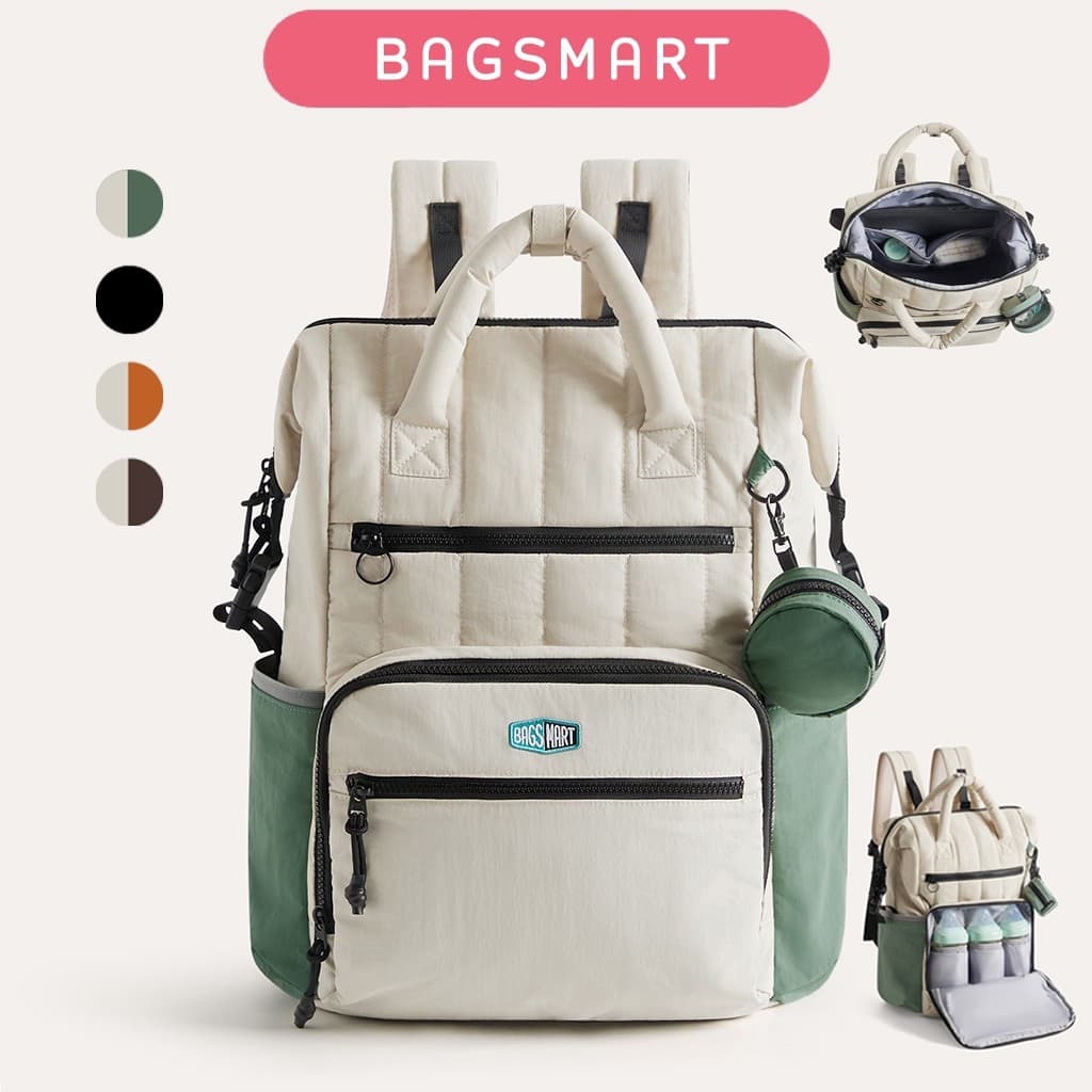 Review BAGSMART Mommy Backpack Diaper Bag: Stylish & Multifungsi!