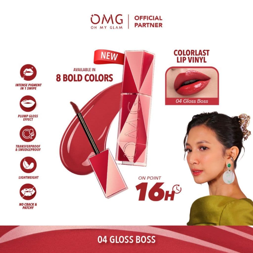 Review OMG Colorlast Lip Vinyl: Bibir Glossy Anti Geser?