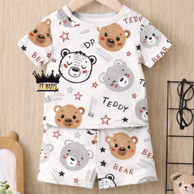 JTKIDS Teddy: Setelan Anak Unisex Lucu & Nyaman!