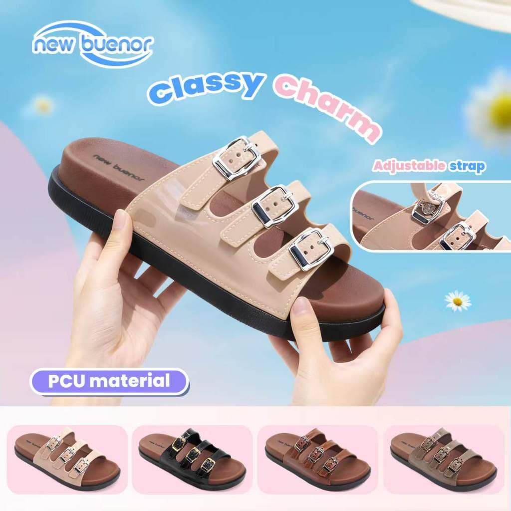 Review Sandal BUENOR: Selop Tiga Strap yang Bikin Gaya!