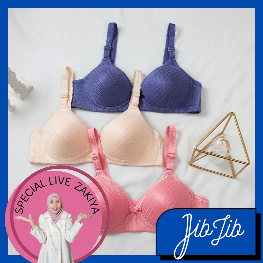 JIBJIB THB004: Bra Wanita Nyaman Tanpa Kawat, Harga Hemat!