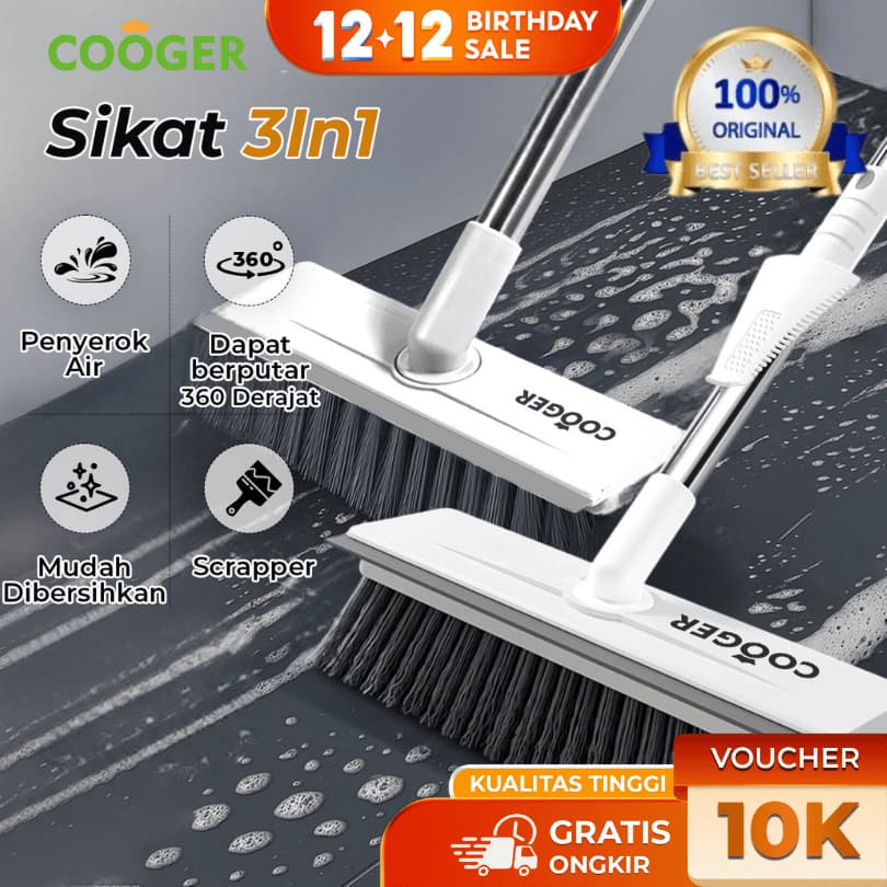 Review COOGER Sikat Lantai 3IN1: Lantai Kinclong Tanpa Drama Encok