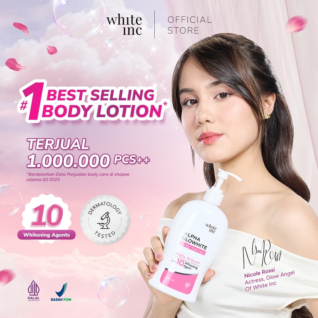 Review WHITE INC Alpha Glow White: Lotion Viral Bikin Glowing?
